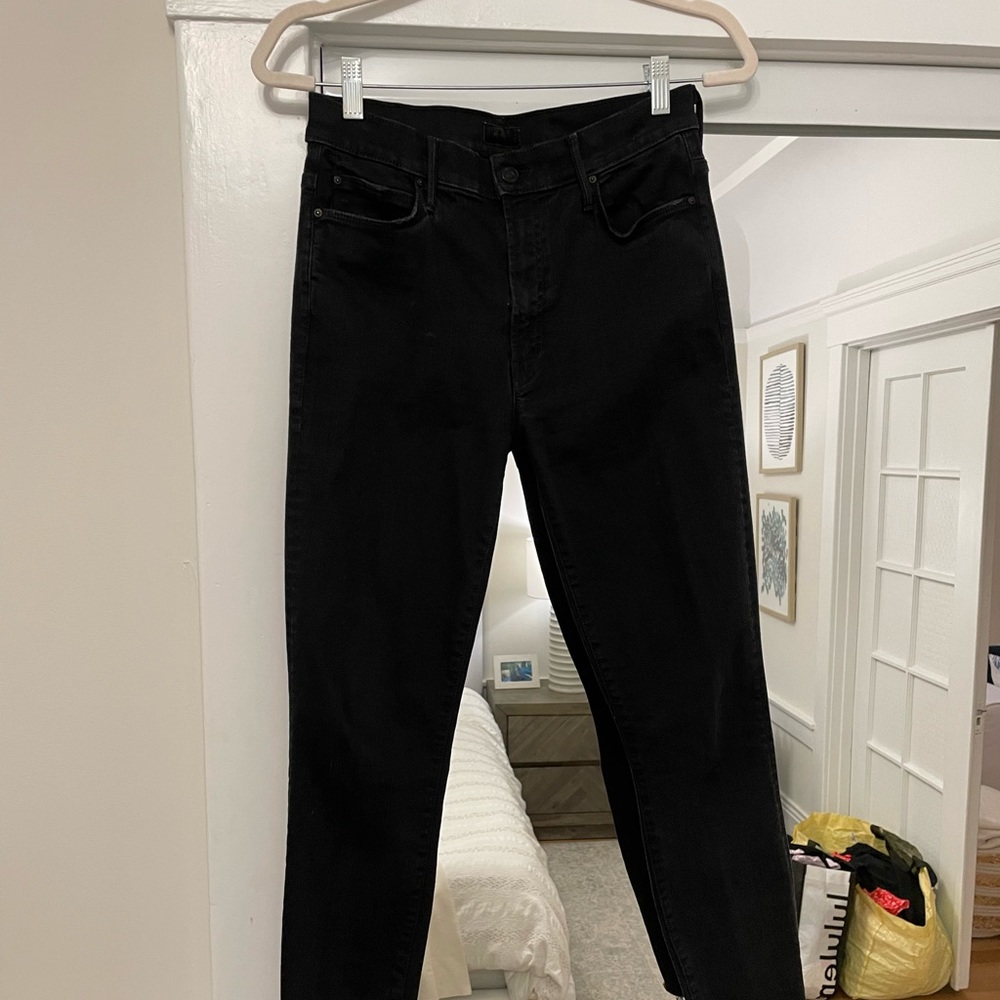 Mother Denim, stunner zip ankle fray, color: not guilty